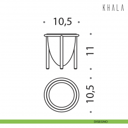 Porta bicchiere d'appoggio Colombo Design Khala 2