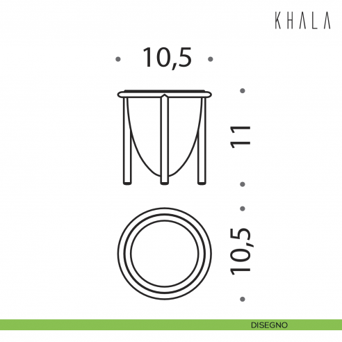 Porta bicchiere d'appoggio Colombo Design Khala disegno