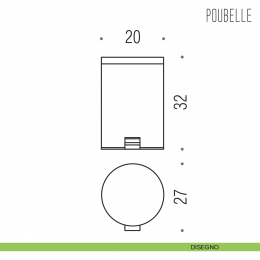Pattumiera in acciaio inox Colombo Design litri 5 2