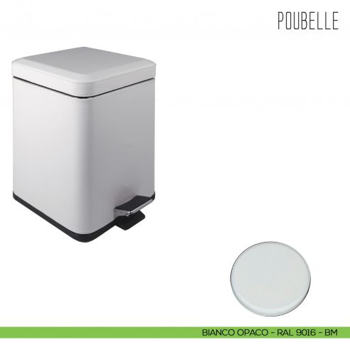 Pattumiera in acciaio inox Colombo Design litri 3 B9210 biancomat