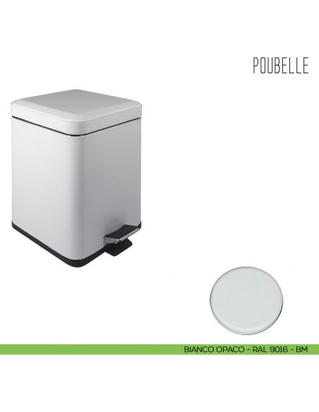 Pattumiera in acciaio inox Colombo Design litri 3 B9210 biancomat