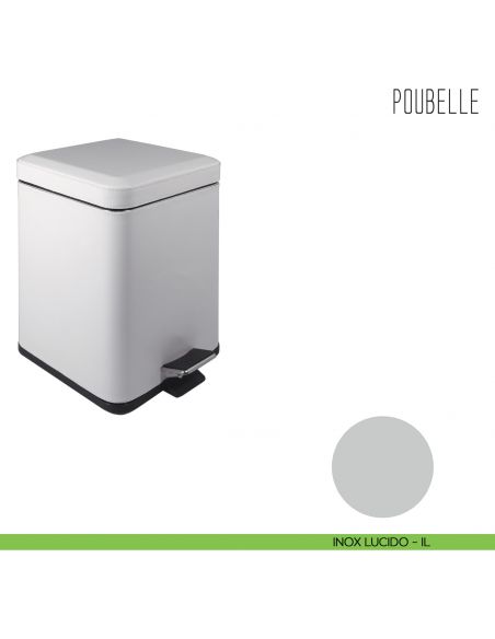 Pattumiera in acciaio inox Colombo Design litri 3 B9210 inox lucido