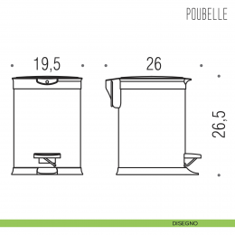 Pattumiera tonda in acciaio inox Colombo Design litri 3 B9212 2