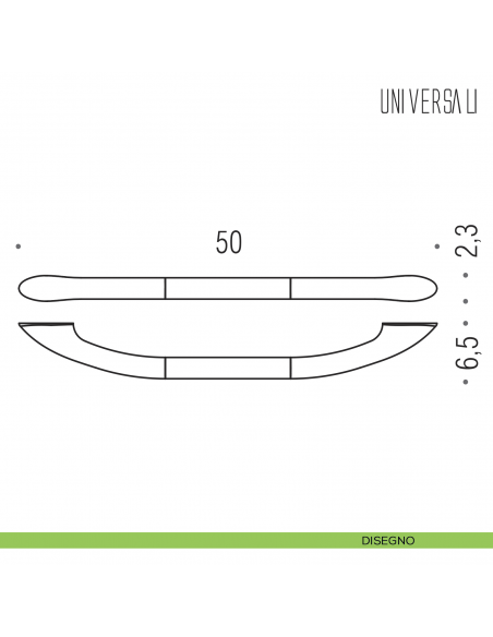 Maniglione per vasca Colombo Design 50 cm B9734 disegno