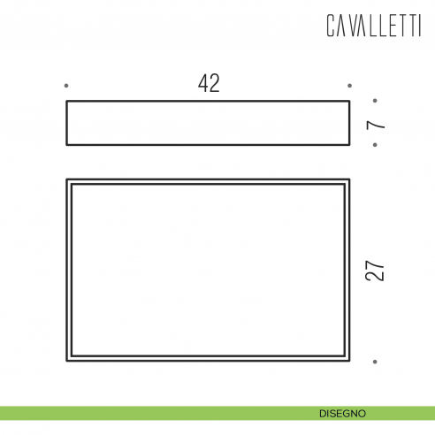 Vassoio porta oggetti per cavalletto B9736 Colombo Design disegno