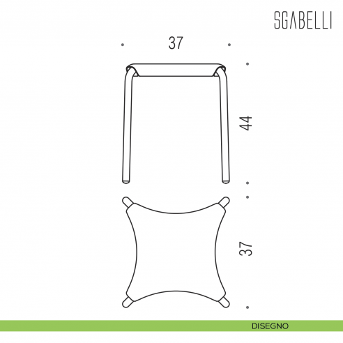 Sgabello Sit Colombo Design disegno