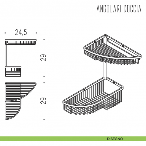Angolare doccia Colombo Design disegno