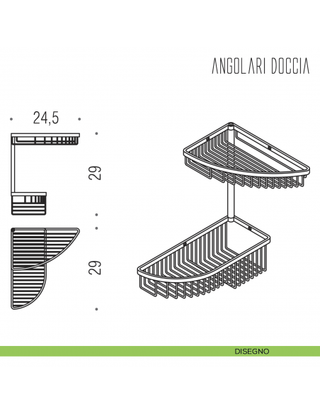 Angolare doccia Colombo Design disegno
