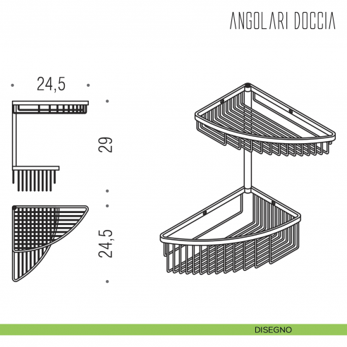 Angolare doccia Colombo Design disegno