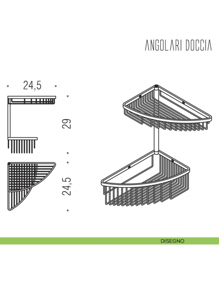 Angolare doccia Colombo Design disegno