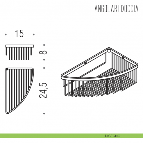 Angolare doccia Colombo Design disegno