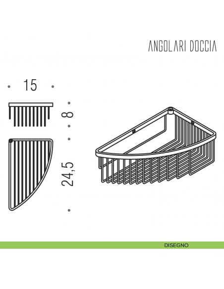 Angolare doccia Colombo Design disegno
