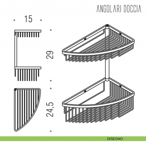 Angolare doccia Colombo Design disegno
