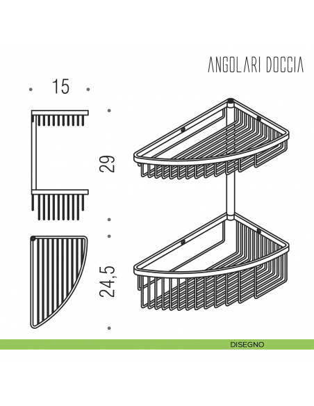 Angolare doccia Colombo Design disegno