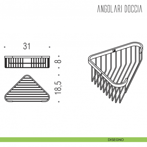 Angolare doccia Colombo Design disegno