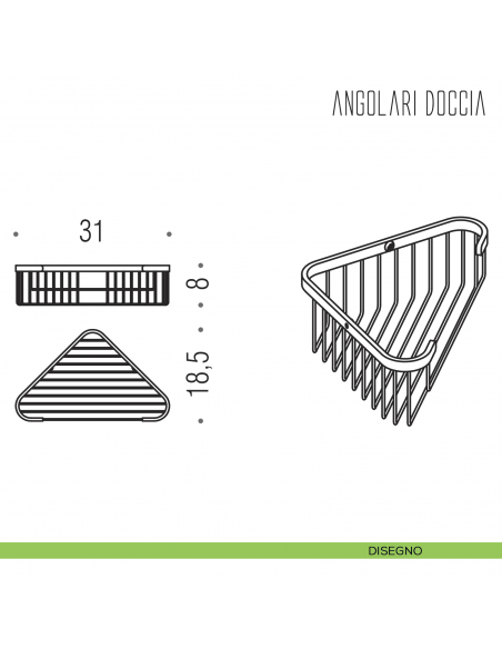 Angolare doccia Colombo Design disegno