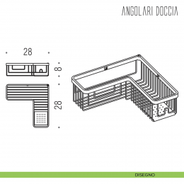 Angolare doccia Colombo Design con ripiano in inox 2