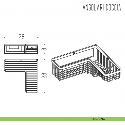 Angolare doccia Colombo Design disegno