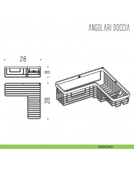 Angolare doccia Colombo Design disegno
