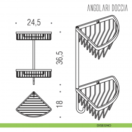 Angolare doccia Colombo Design con gancio 2