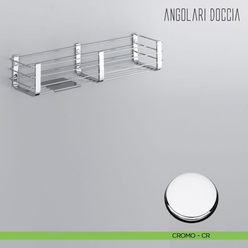 Portaoggetti da doccia e vasca Colombo Design con ripiano inox cromo