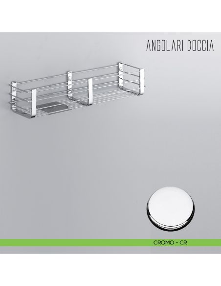 Portaoggetti da doccia e vasca Colombo Design con ripiano inox cromo