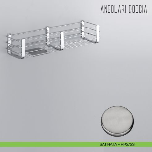 Portaoggetti da doccia e vasca Colombo Design con ripiano inox Zirconium stainless-steel HPS/SS