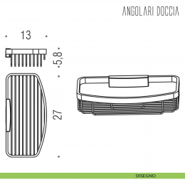 Angolare doccia Colombo Design sganciabile B9647 2