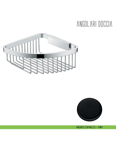 Angolare doccia Colombo Design sganciabile B9648 neropaco