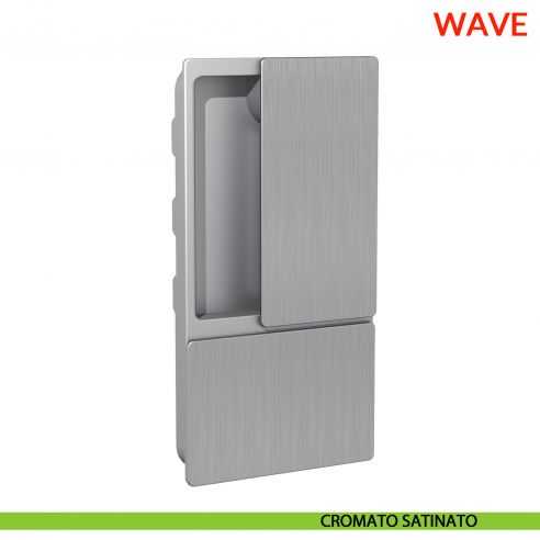 Maniglia Wave AGB foro cieco per porta a battente senza chiusura - cromato satinato