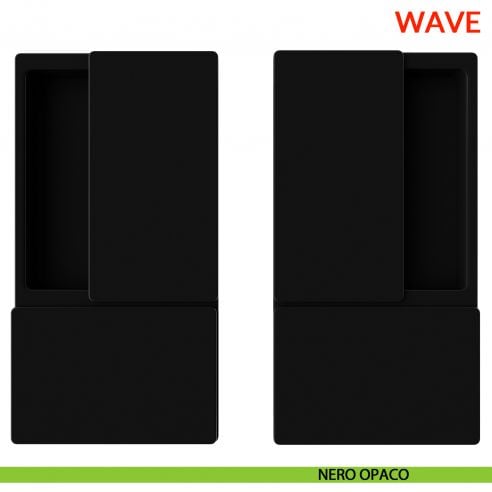 Maniglia Wave AGB foro cieco per porta a battente senza chiusura - nero opaco