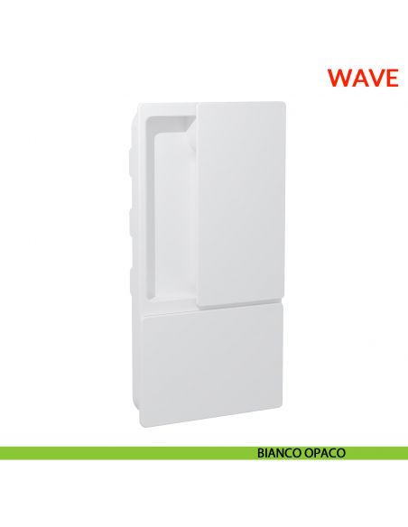 Maniglia Wave AGB foro cieco per porta a battente senza chiusura - bianco opaco