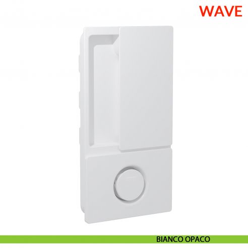 Maniglia Wave AGB foro bagno per porta a battente con chiusura - bianco opaco