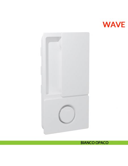 Maniglia Wave AGB foro bagno per porta a battente con chiusura - bianco opaco