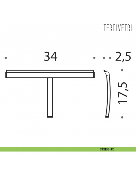 Tergivetro per box doccia Colombo Design disegno