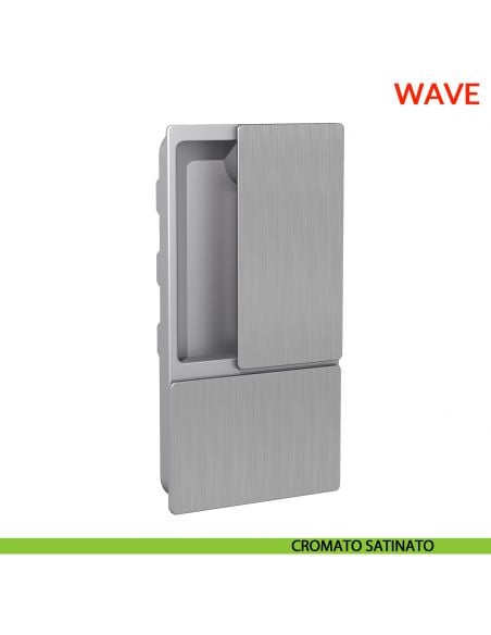 Maniglia Wave AGB foro cieco per porta scorrevole senza chiusura - cromo satinato