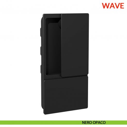 Maniglia Wave AGB foro cieco per porta scorrevole senza chiusura - nero opaco