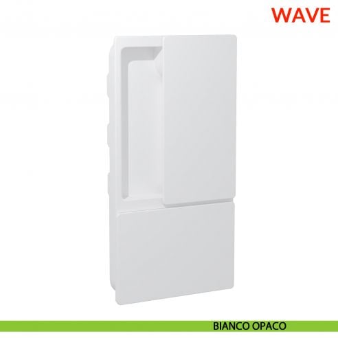 Maniglia Wave AGB foro cieco per porta scorrevole senza chiusura - bianco opaco