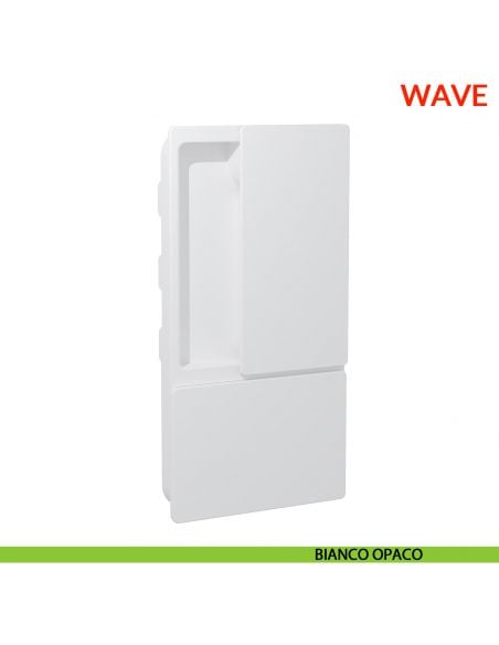 Maniglia Wave AGB foro cieco per porta scorrevole senza chiusura - bianco opaco