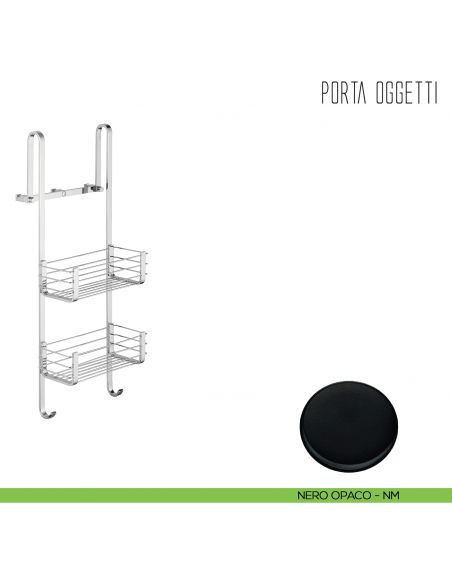 Cavalletto portaoggetti universale per box doccia Colombo Design neropaco