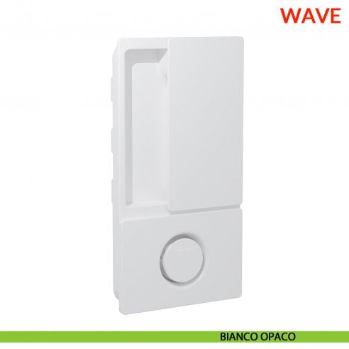 Maniglia Wave AGB foro bagno per porta scorrevole con chiusura - bianco opaco