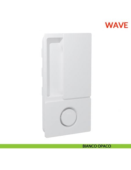 Maniglia Wave AGB foro bagno per porta scorrevole con chiusura - bianco opaco