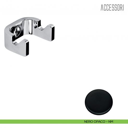 Porta tergivetro a muro per box doccia Colombo Design neromat