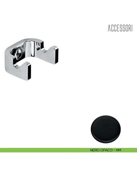 Porta tergivetro a muro per box doccia Colombo Design neromat