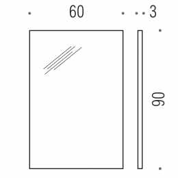 Specchio per bagno rettangolare Colombo Design Gallery 90x60 cm