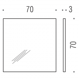 Specchio per bagno quadrato Colombo Design Gallery 70x70 cm