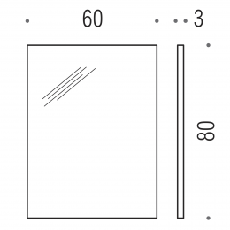 Specchio per bagno rettangolare Colombo Design Gallery 80x60 cm