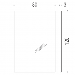 Specchio per bagno rettangolare Colombo Design Gallery 120x80 cm