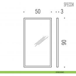 Specchio rettangolare con cornice acciaio Colombo Design Fashion Mirrors 90x50 cm 2