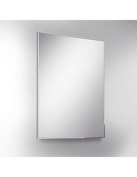 Specchio rettangolare con cornice acciaio Colombo Design Fashion Mirrors 80x60 cm